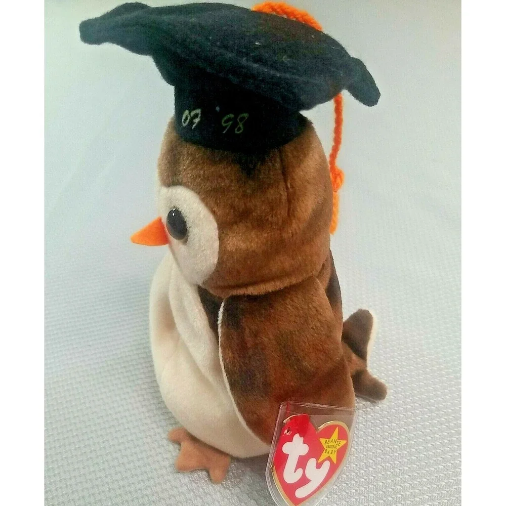 RARE VINTAGE TY Beanie Baby Wise the Owl Class of 